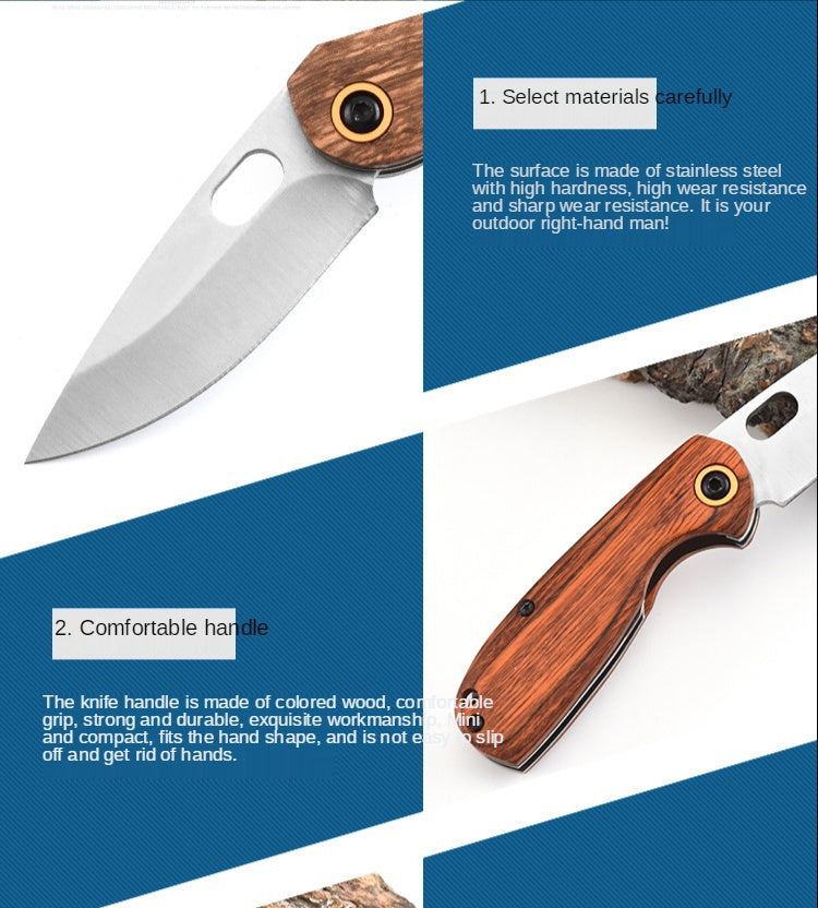 Outdoor parrot knife folding knife outdoor stainless steel folding knife portable self-defense knife