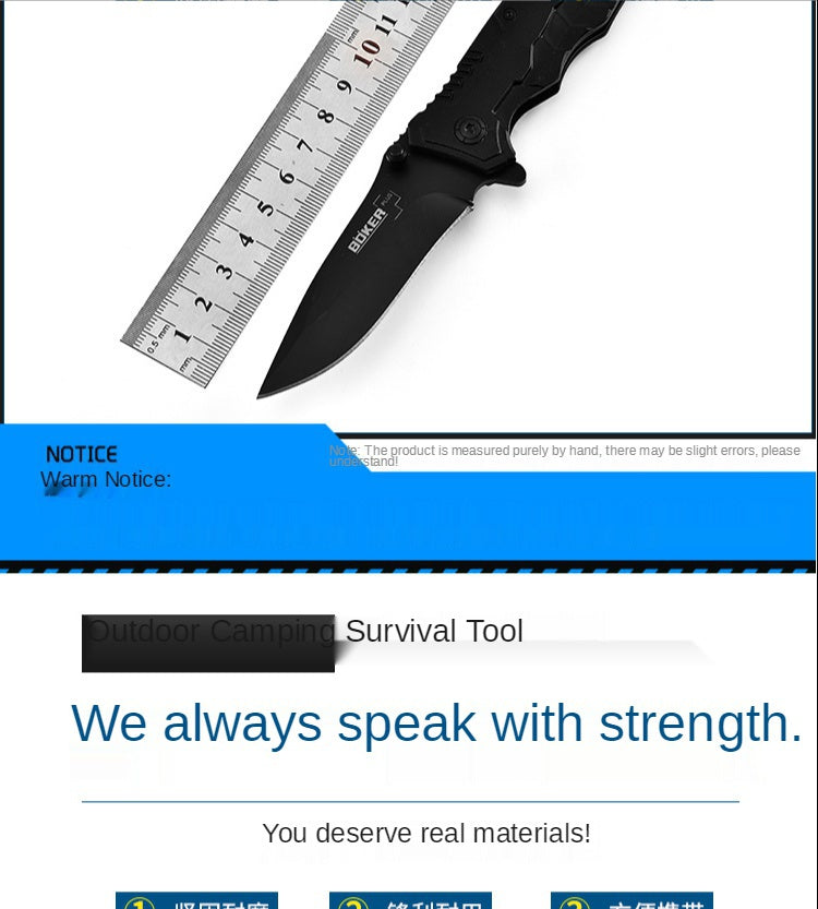 Outdoor Camping Stainless Steel Pocket Knife Folding Knife Edged Tactical Knife Outdoor Boke No. 1 Folding Knife