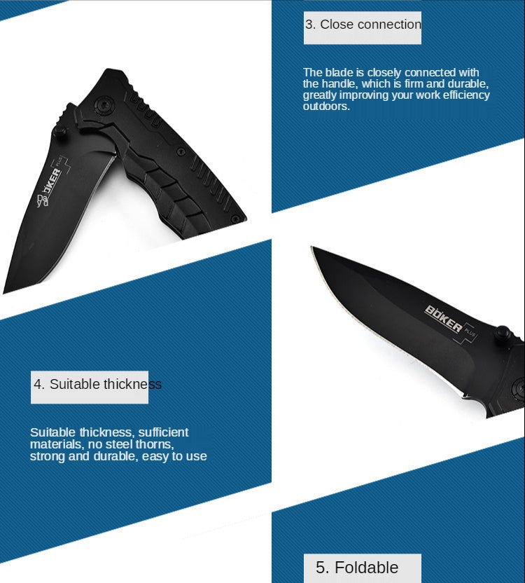 Outdoor Camping Stainless Steel Pocket Knife Folding Knife Edged Tactical Knife Outdoor Boke No. 1 Folding Knife
