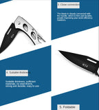 Outdoor Mini W24 Folding Knife Multifunctional Stainless Steel Folding Knife Wilderness Survival Self-defense Folding Knife
