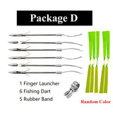 Fish Dart for Fishing Finger Launcher Fishing Dart with Rubber Band Outdoor Shooting Games