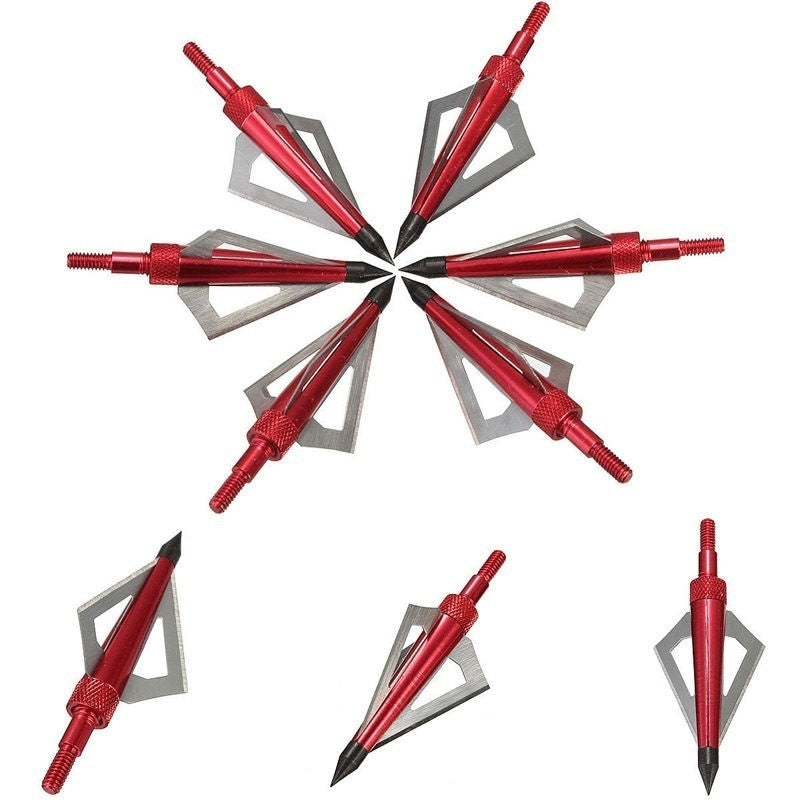 10PCS Broadheads Arrow Heads Fixed 3 Blade For Hunting Arrows New