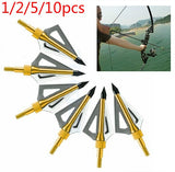 10PCS Broadheads Arrow Heads Fixed 3 Blade For Hunting Arrows New