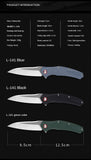 Outdoor camping G10 handle knife D2 stainless steel fruit knife High hardness sharp knife folding knife