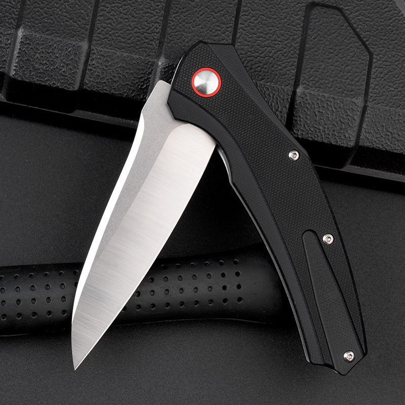 Outdoor camping G10 handle knife D2 stainless steel fruit knife High hardness sharp knife folding knife