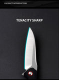 Outdoor camping G10 handle knife D2 stainless steel fruit knife High hardness sharp knife folding knife