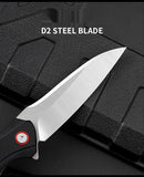 Outdoor camping G10 handle knife D2 stainless steel fruit knife High hardness sharp knife folding knife