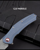 Outdoor camping G10 handle knife D2 stainless steel fruit knife High hardness sharp knife folding knife