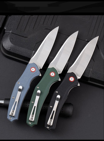 Outdoor camping G10 handle knife D2 stainless steel fruit knife High hardness sharp knife folding knife