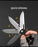 Outdoor Camping Portable Fruit Knife Folding Knife with G10 Handle D2 Stainless Steel Pocket Knife Portable Folding Knife