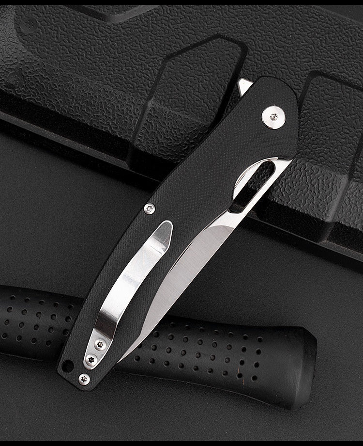 Outdoor Camping Portable Fruit Knife Folding Knife with G10 Handle D2 Stainless Steel Pocket Knife Portable Folding Knife