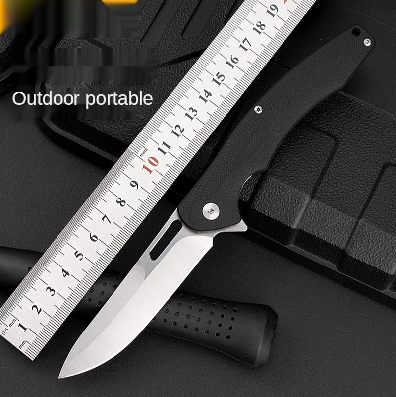 Outdoor Camping Portable Fruit Knife Folding Knife with G10 Handle D2 Stainless Steel Pocket Knife Portable Folding Knife