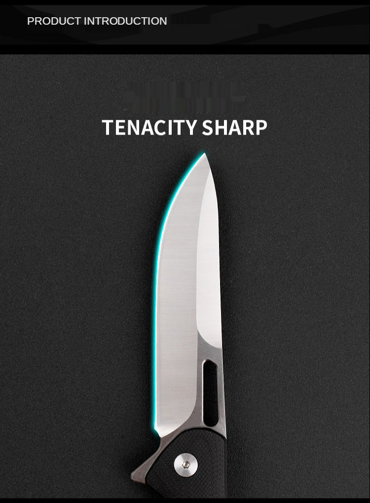 Outdoor Camping Portable Fruit Knife Folding Knife with G10 Handle D2 Stainless Steel Pocket Knife Portable Folding Knife