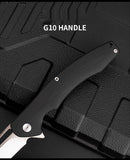 Outdoor Camping Portable Fruit Knife Folding Knife with G10 Handle D2 Stainless Steel Pocket Knife Portable Folding Knife