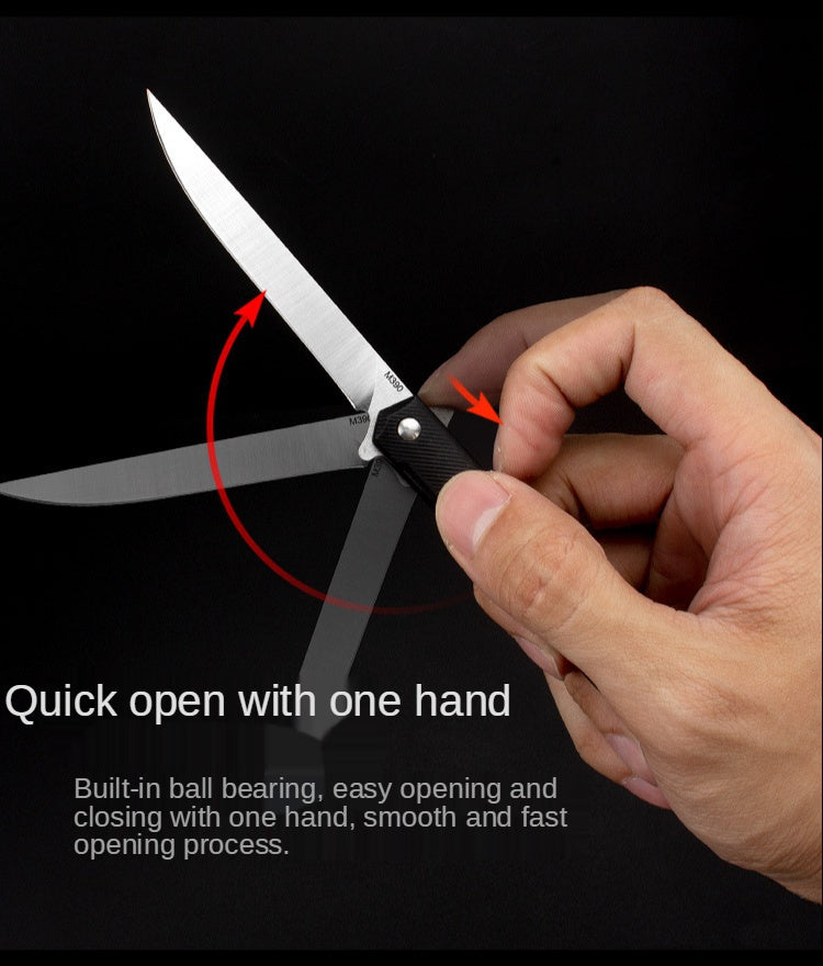 Outdoor Mini Knife Wilderness Survival Fruit Knife M390 Magic Pen Folding Knife Bearing Sharp Folding Knife
