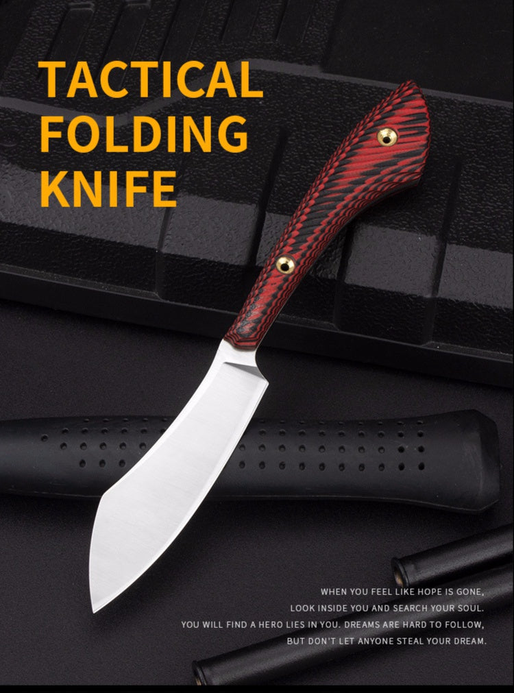 Outdoor sharp pocket knife Portable camping survival tactical saber D2 steel mini straight knife fruit knife
