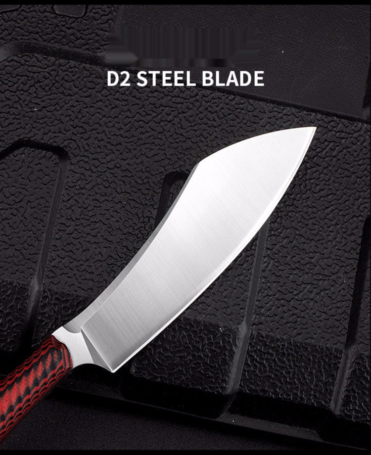 Outdoor sharp pocket knife Portable camping survival tactical saber D2 steel mini straight knife fruit knife