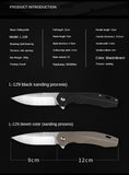 D2 Stainless Steel Folding Knife Outdoor Camping Survival Folding Knife Self-defense Knife Sharp Fruit Knife