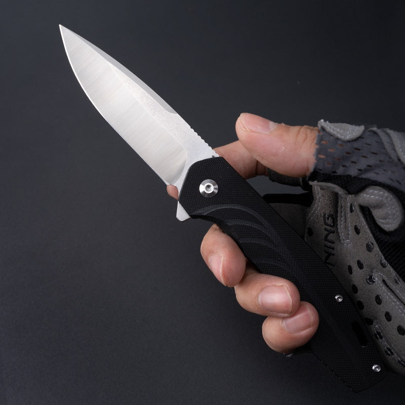 D2 Stainless Steel Folding Knife Outdoor Camping Survival Folding Knife Self-defense Knife Sharp Fruit Knife