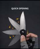 D2 Stainless Steel Folding Knife Outdoor Camping Survival Folding Knife Self-defense Knife Sharp Fruit Knife