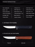 Outdoor D2 Steel Folding Fruit Knife Wooden Handle Folding Knife Wilderness Survival Sharp High Hardness Camping Knife