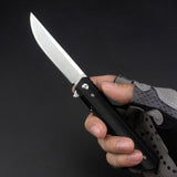 Outdoor D2 Steel Folding Fruit Knife Wooden Handle Folding Knife Wilderness Survival Sharp High Hardness Camping Knife