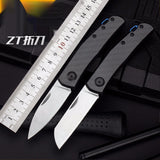 Wilderness Survival D2 Steel Folding Knife Military Knife Outdoor Sharp Carbon Fiber ZT Folding Knife Fruit Knife