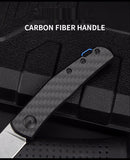 Wilderness Survival D2 Steel Folding Knife Military Knife Outdoor Sharp Carbon Fiber ZT Folding Knife Fruit Knife