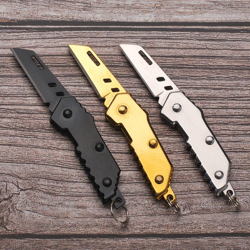 Handmade Pocket Keychain Multifunctional Mini Blade Knife, Folding Knife, Outdoor Tool, Portable Express Knife