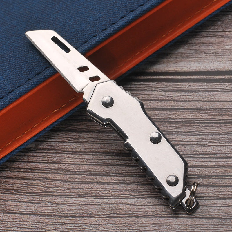 Handmade Pocket Keychain Multifunctional Mini Blade Knife, Folding Knife, Outdoor Tool, Portable Express Knife