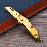 Handmade Pocket Keychain Multifunctional Mini Blade Knife, Folding Knife, Outdoor Tool, Portable Express Knife