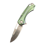 Portable Express Unpacking Keychain Knife Outdoor Mini Damascus Pocket Knife with Titanium Handle
