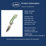 Portable Express Unpacking Keychain Knife Outdoor Mini Damascus Pocket Knife with Titanium Handle