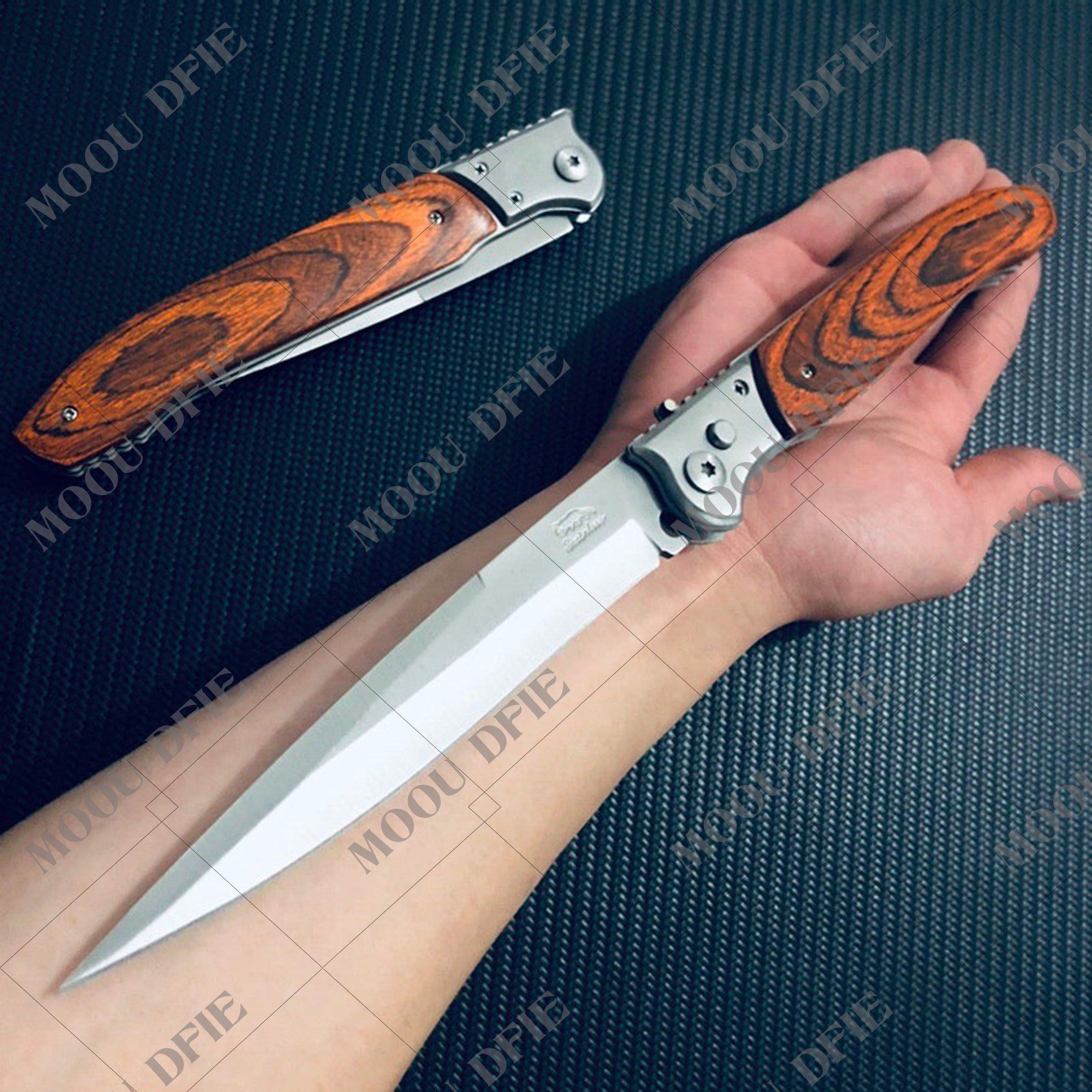 NEW HOT! Outdoor Dagger Hunting  Survival Camping EDC Stiletto Knives 12 INCH  OTF Spring Assist Knife Fold Stiletto Knifes Military Jungle Spring Assisted Knife