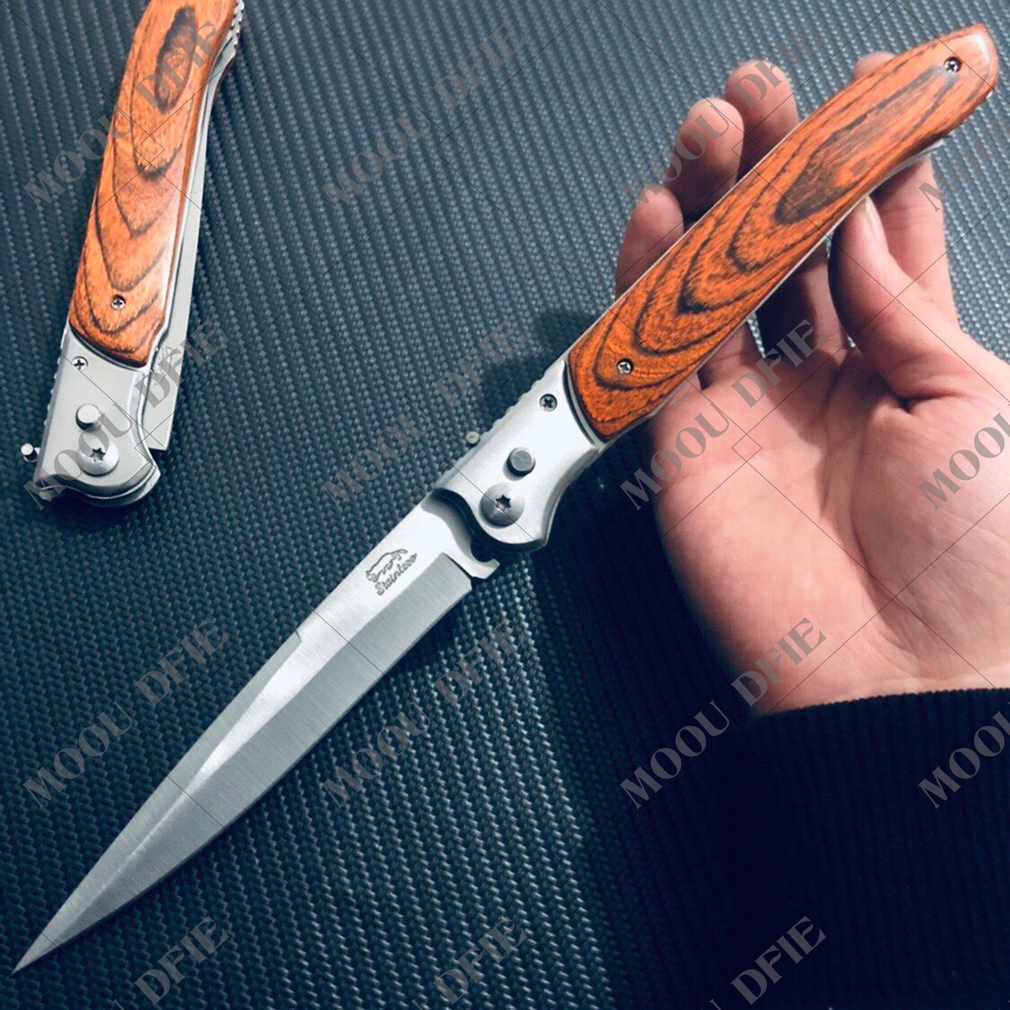 NEW HOT! Outdoor Dagger Hunting  Survival Camping EDC Stiletto Knives 12 INCH  OTF Spring Assist Knife Fold Stiletto Knifes Military Jungle Spring Assisted Knife
