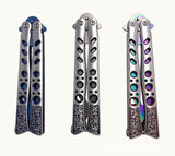 Practice all-steel butterfly training knife folding knife Multi-function tool without edged safety scalpel