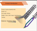 Practice all-steel butterfly training knife folding knife Multi-function tool without edged safety scalpel