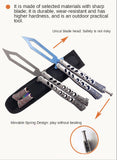 Practice all-steel butterfly training knife folding knife Multi-function tool without edged safety scalpel