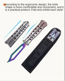 Practice all-steel butterfly training knife folding knife Multi-function tool without edged safety scalpel
