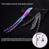 Outdoor adult self-defense training knife not edged All-steel flail knife Butterfly folding knife Not edged practice tool