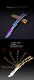 Outdoor adult self-defense training knife not edged All-steel flail knife Butterfly folding knife Not edged practice tool