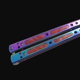 Outdoor safety folding knife, practice knife, stainless steel, unblade butterfly training knife