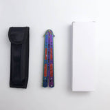 Outdoor safety folding knife, practice knife, stainless steel, unblade butterfly training knife