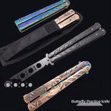 Multi-style stainless steel unblade butterfly training knife Folding Knife and Cool Tools for Beginners, Butterfly Practice Knife