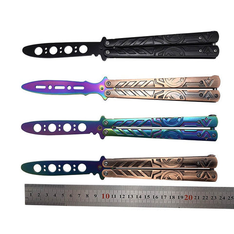 Multi-style stainless steel unblade butterfly training knife Folding Knife and Cool Tools for Beginners, Butterfly Practice Knife