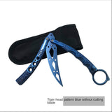 Stainless steel magnetic butterfly unblade butterfly training knife paw scimitar play cool self-defense folding knife tool