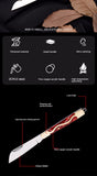 Exquisite Acrylic Peeling Knife Stainless Steel Multi-function Fruit Knife Express Unpacking Folding Knife