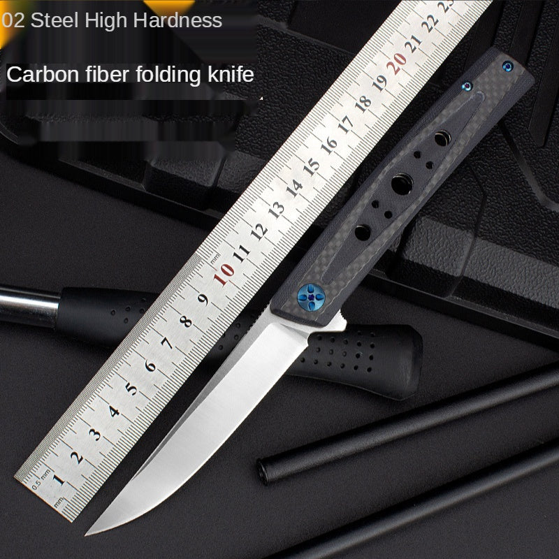 Outdoor Knife Jungle Adventure High Quality Folding Knife Stainless Steel Carbon Fiber D2 Steel Bearing Folding Knife