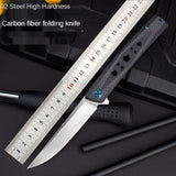 Outdoor Knife Jungle Adventure High Quality Folding Knife Stainless Steel Carbon Fiber D2 Steel Bearing Folding Knife