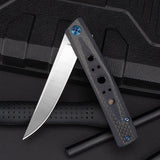 Outdoor Knife Jungle Adventure High Quality Folding Knife Stainless Steel Carbon Fiber D2 Steel Bearing Folding Knife